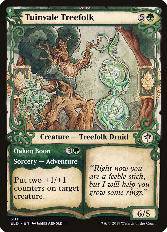 Tuinvale Treefolk // Oaken Boon (Showcase) [Throne of Eldraine] | Silver Goblin