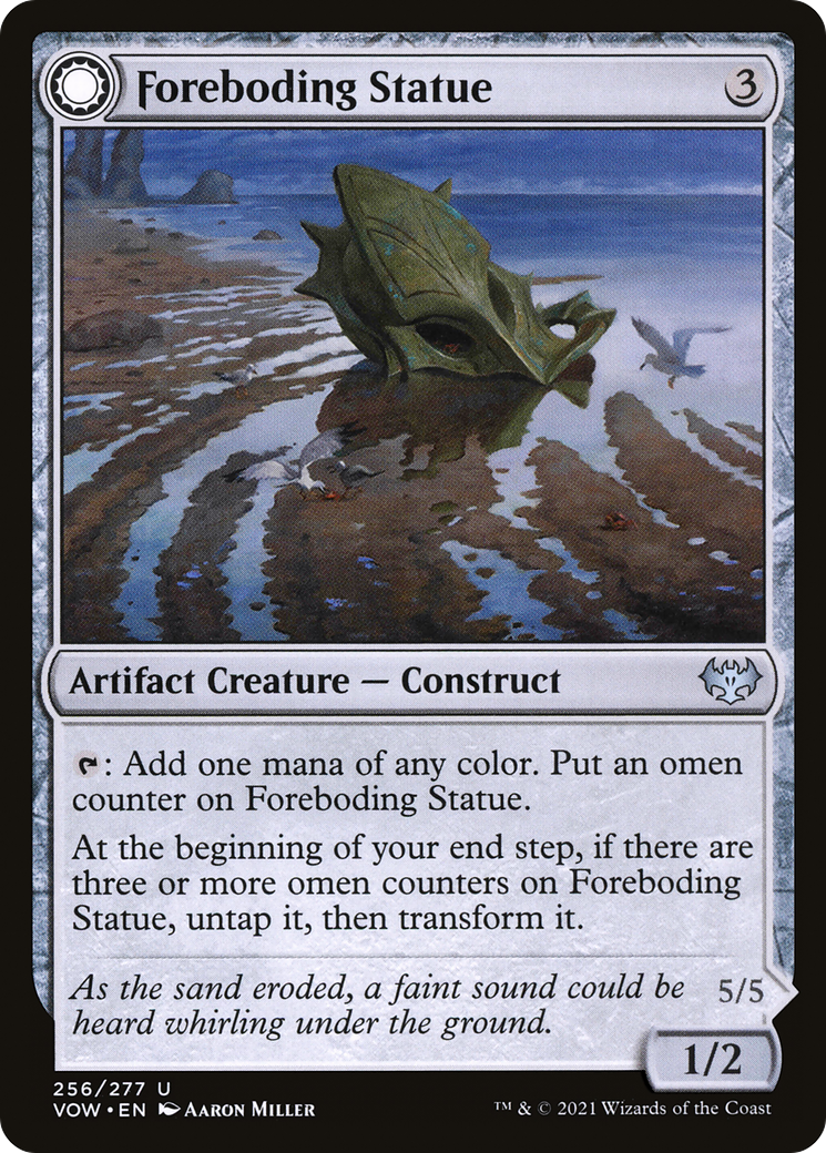 Foreboding Statue // Forsaken Thresher (256) Foil - Innistrad: Crimson Vow