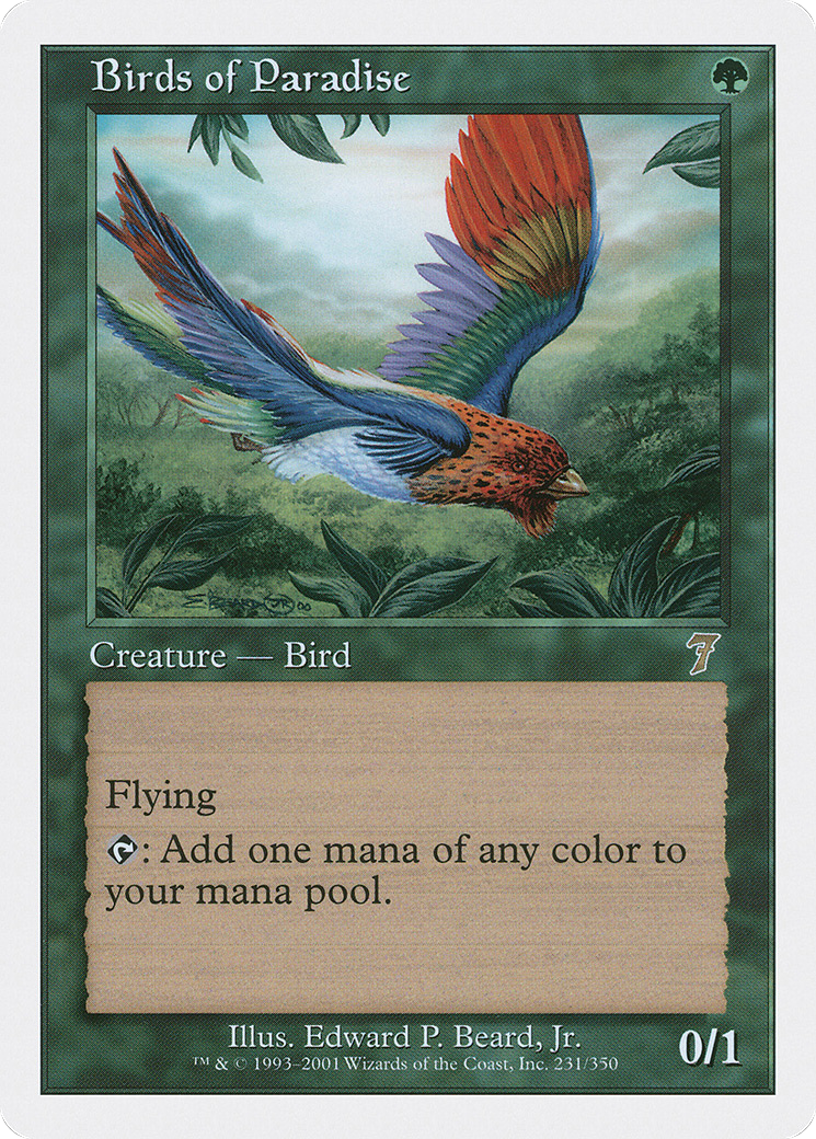 Birds of Paradise (231) Foil - Seventh Edition