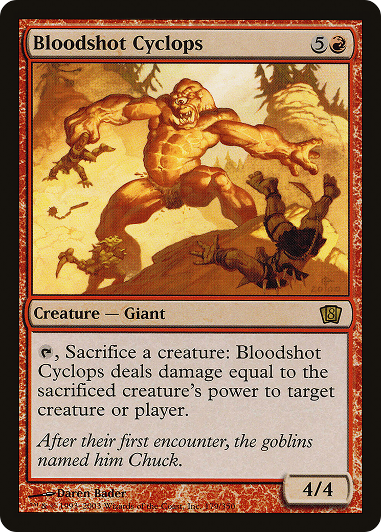 Bloodshot Cyclops (179) Foil - Eighth Edition