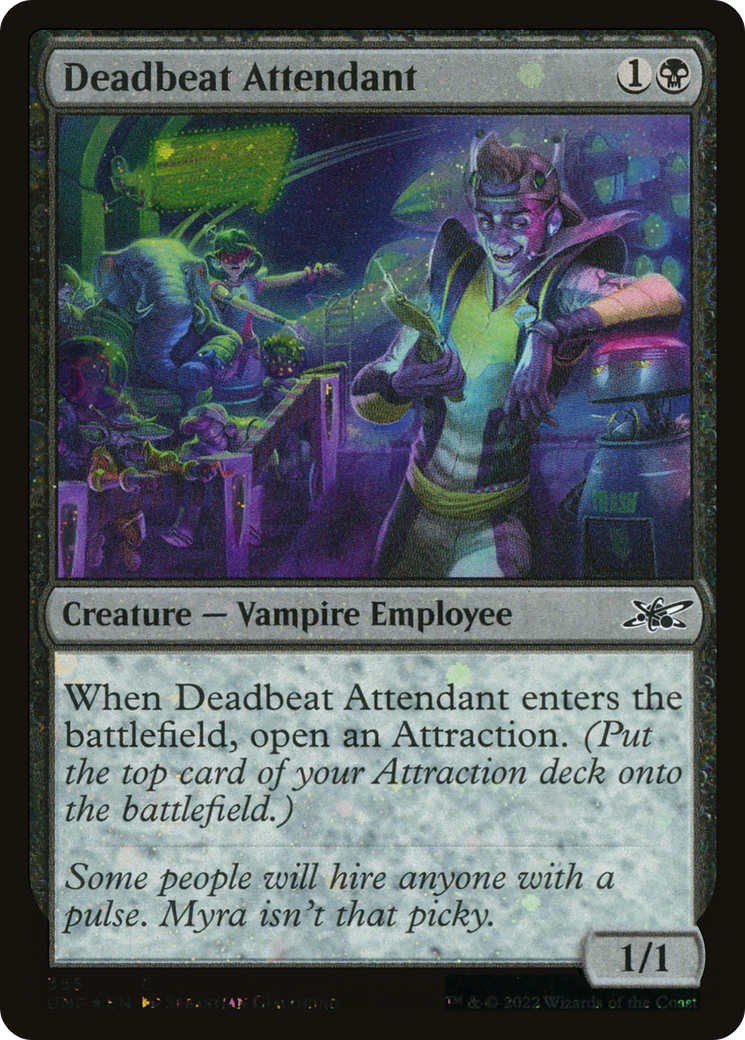 Deadbeat Attendant (355) Foil - Unfinity