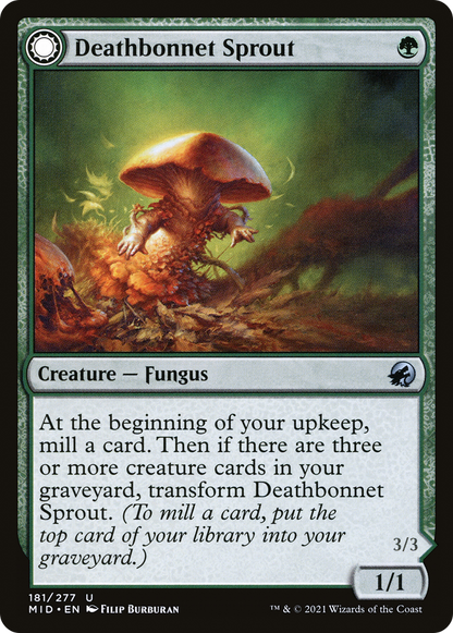 Deathbonnet Sprout // Deathbonnet Hulk (181) Foil - Innistrad: Midnight Hunt