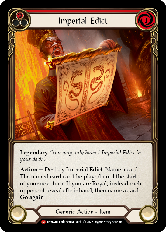 Imperial Edict [DYN240] (Dynasty)  Cold Foil | Silver Goblin