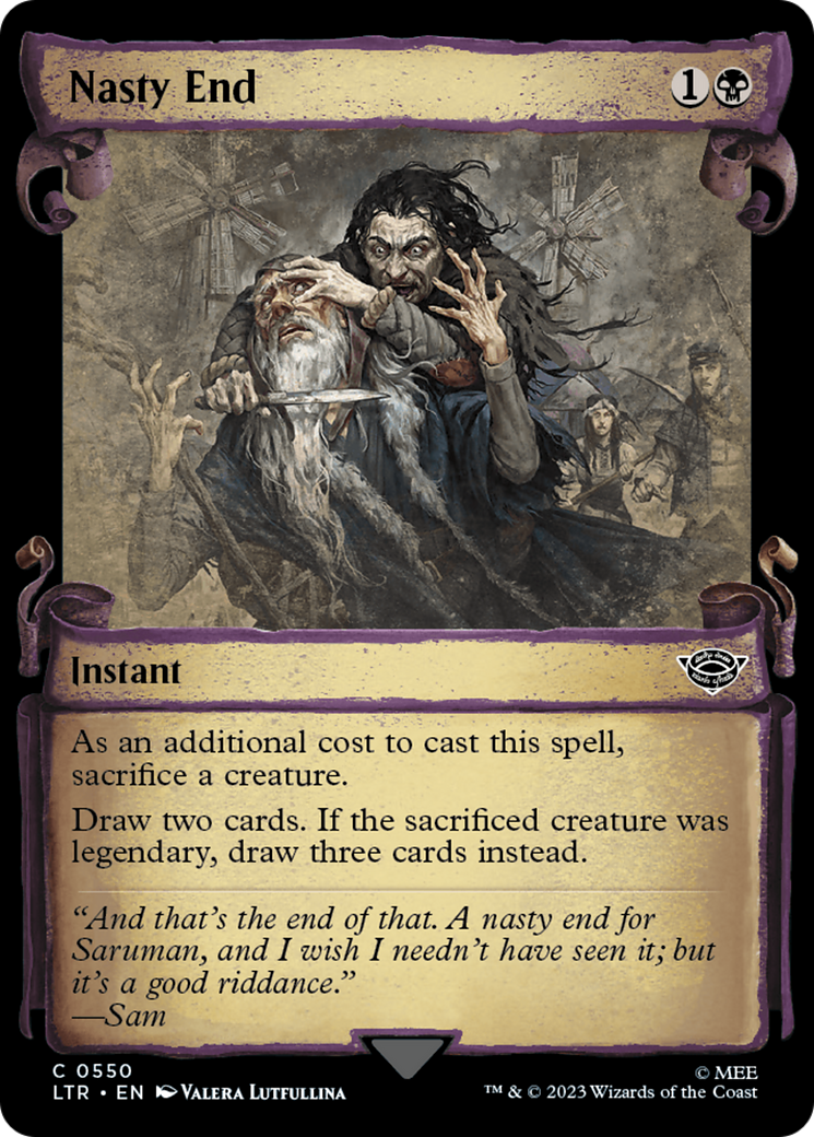 Nasty End (Showcase Scrolls) (Showcase) (550) Foil - The Lord of the Rings: Tales of Middle-earth