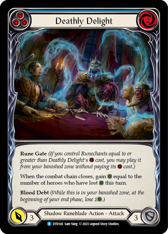 Deathly Delight (Blue) [DTD145] (Dusk Till Dawn)  Rainbow Foil | Silver Goblin