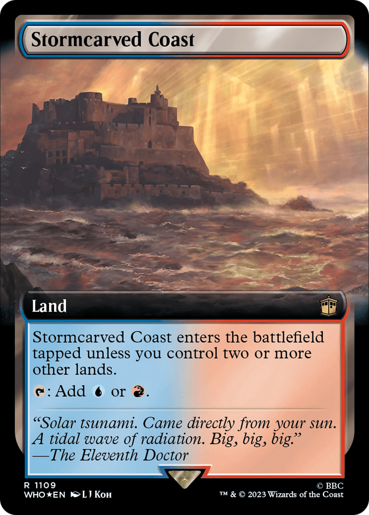 Stormcarved Coast (Extended Art) (Surge Foil) (Extended Art) (1109) Foil - Doctor Who