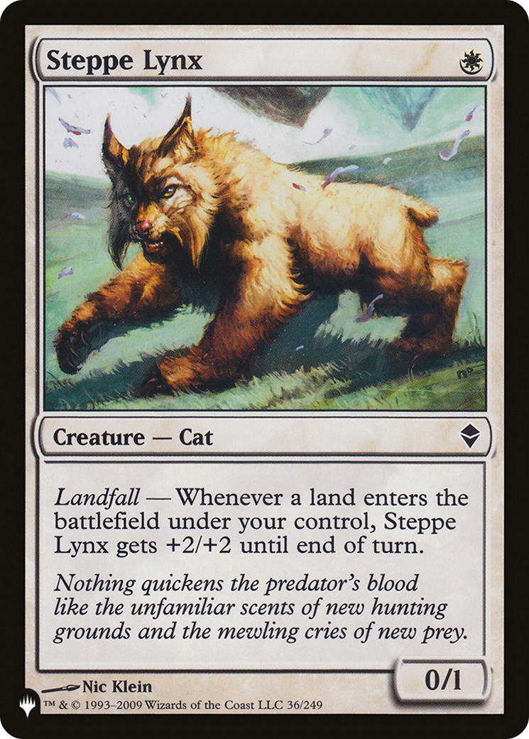 Steppe Lynx (ZEN-36) - The List