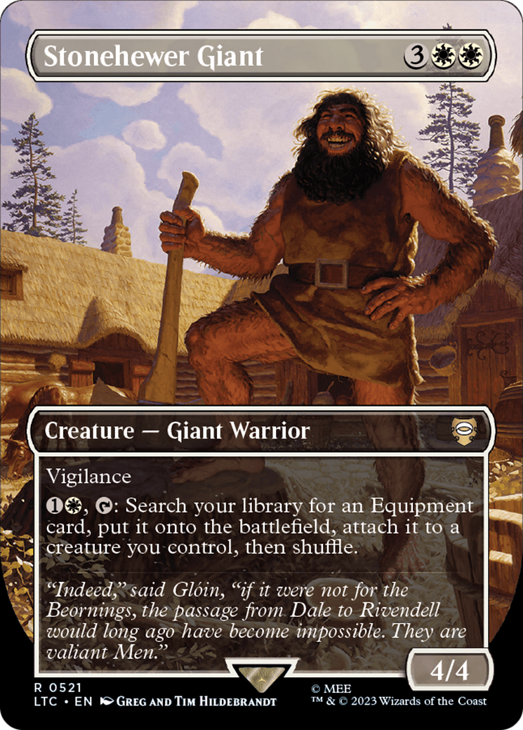Stonehewer Giant (Borderless) (521) Foil - Tales of Middle-earth Commander