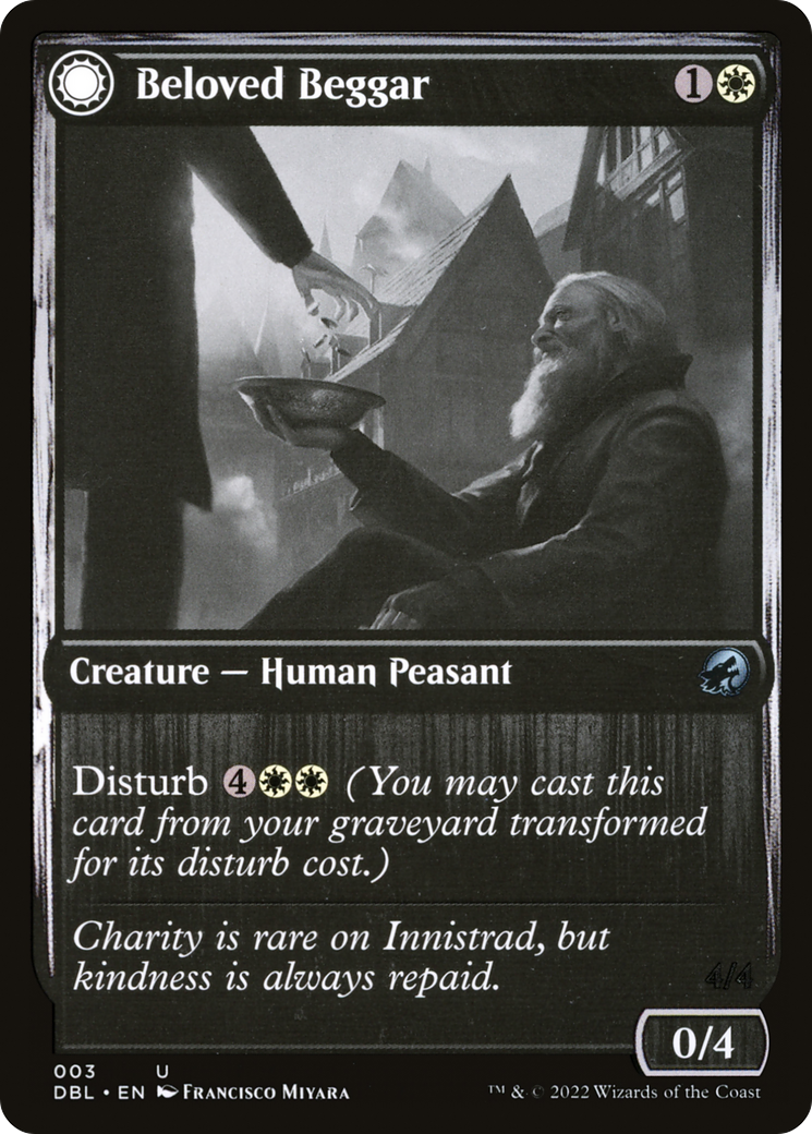 Beloved Beggar // Generous Soul (003) Foil - Innistrad: Double Feature