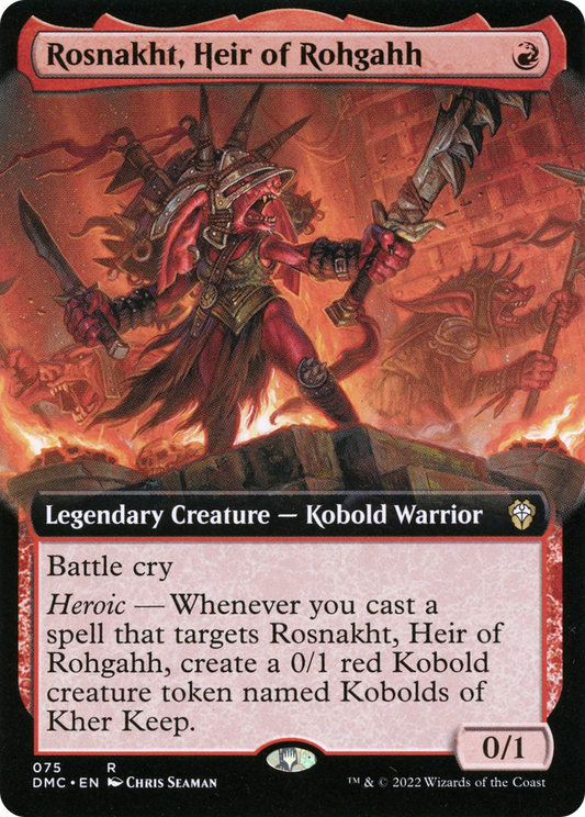 Rosnakht, Heir of Rohgahh (Extended Art) [Dominaria United Commander] Foil