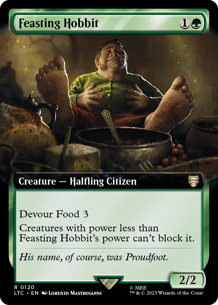 Feasting Hobbit (Extended Art) (120) - Tales of Middle-earth Commander
