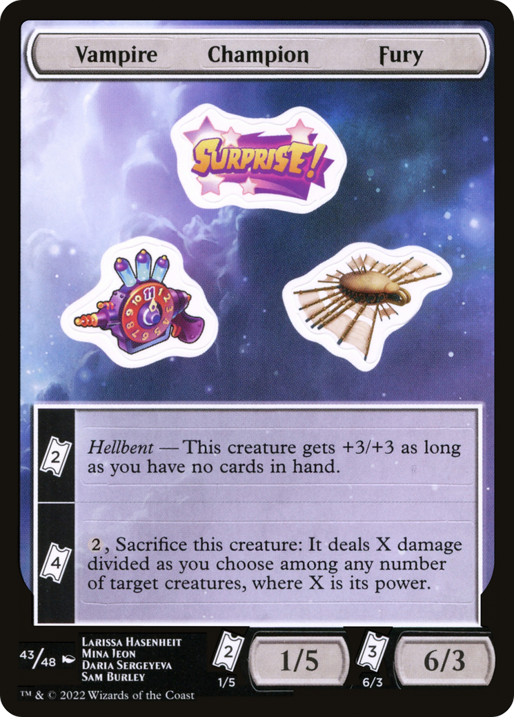 Vampire Champion Fury (043) - Unfinity Sticker Sheets