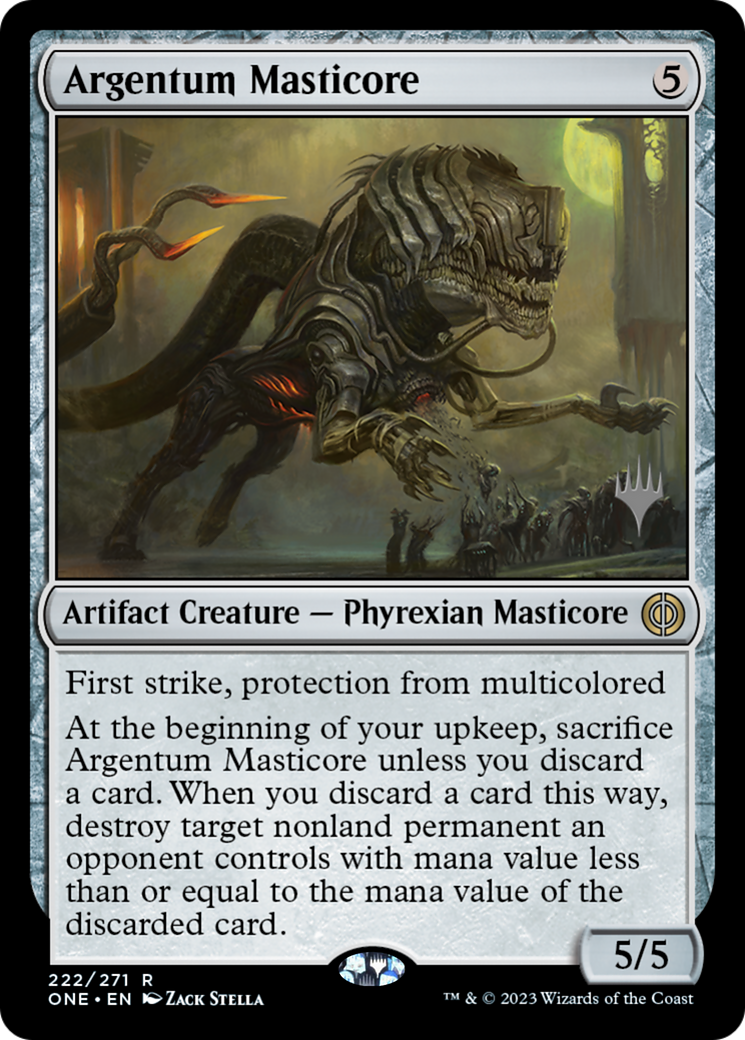 Argentum Masticore (222p) Foil - Phyrexia: All Will Be One Promos