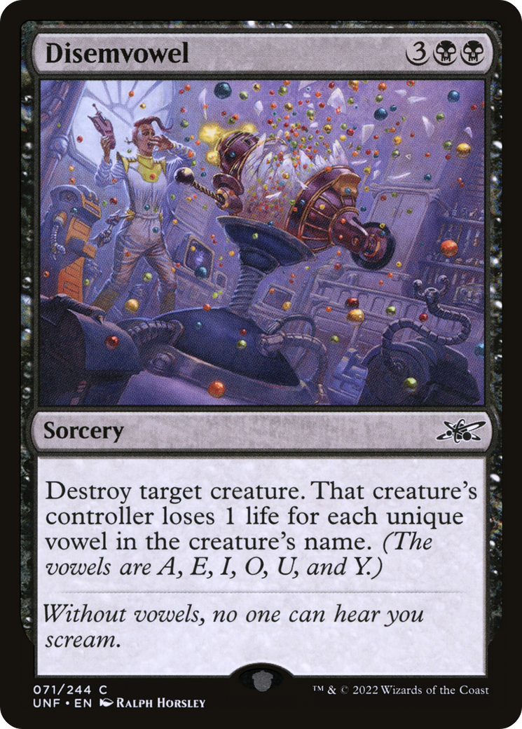 Disemvowel (071) Foil - Unfinity