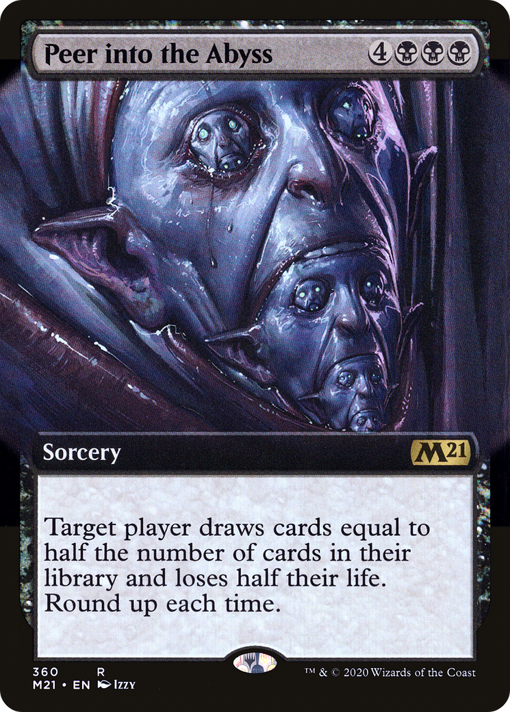 Peer Into the Abyss (Extended Art) (360) Foil - Core Set 2021