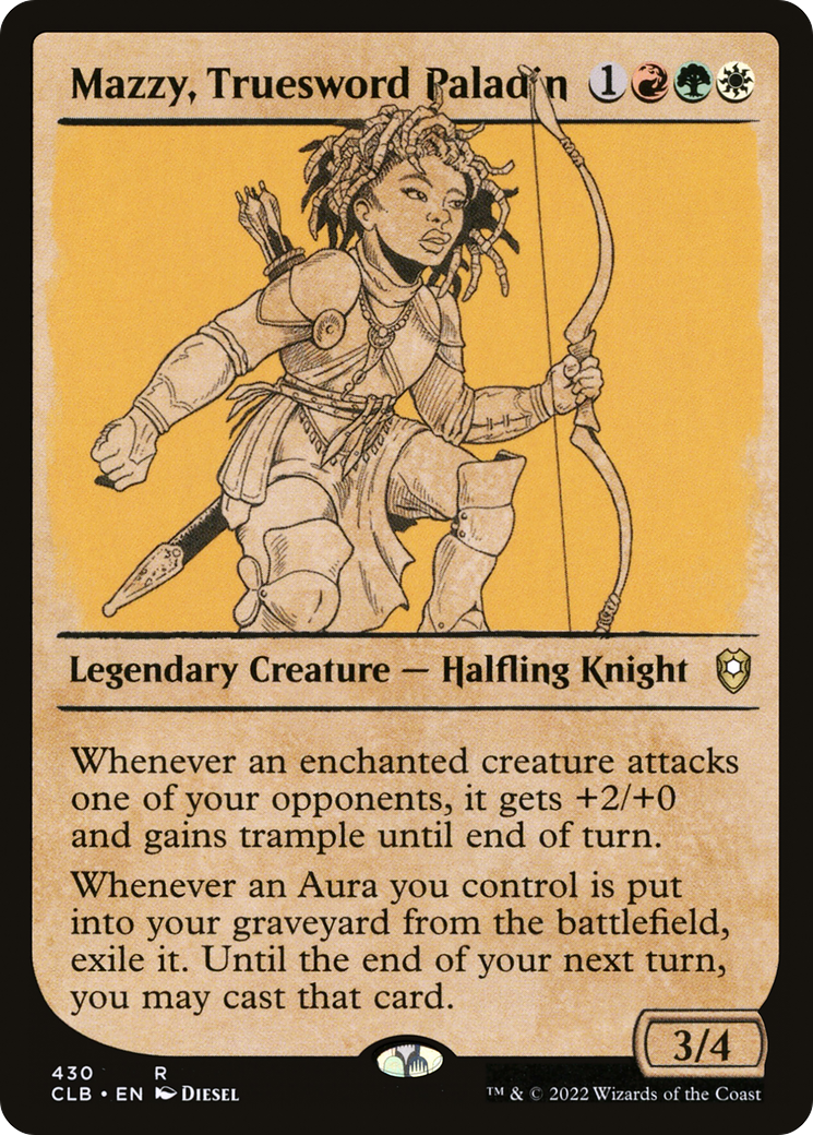 Mazzy, Truesword Paladin (Showcase) (430) Foil - Commander Legends: Battle for Baldur's Gate