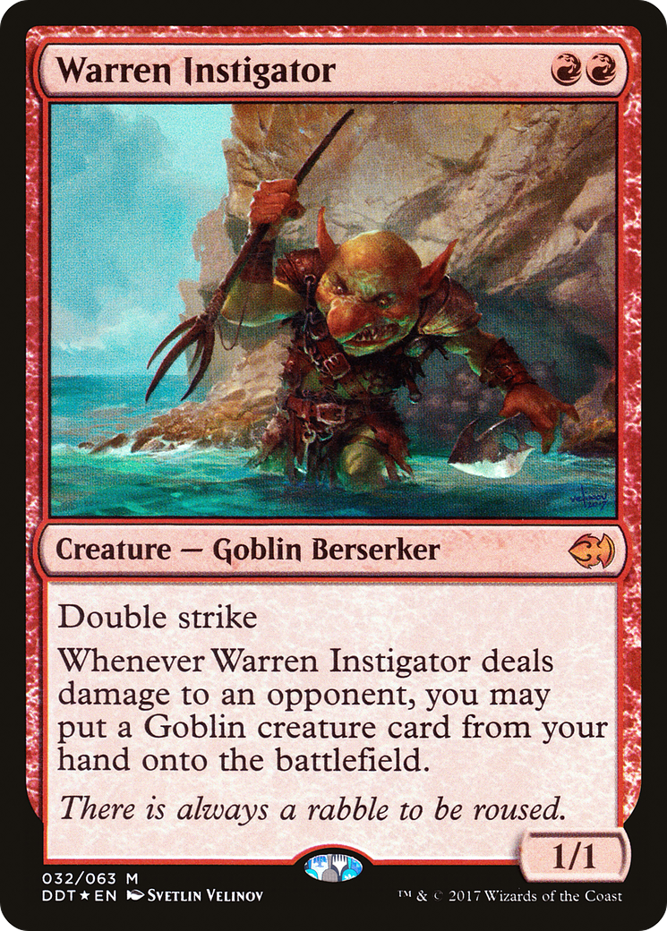 Warren Instigator (032) Foil - Duel Decks: Merfolk vs. Goblins