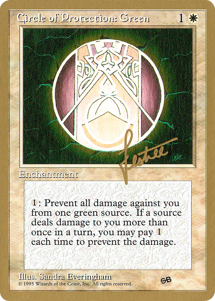 Circle of Protection: Green (bl16sb) - Pro Tour Collector Set