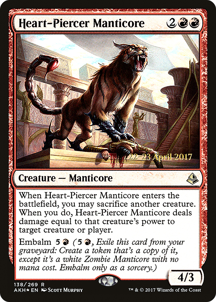 Heart-Piercer Manticore (138) Foil - Amonkhet Promos