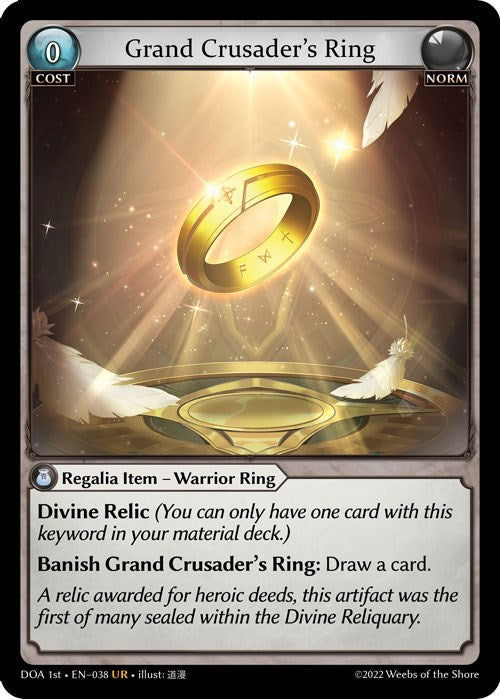 Grand Crusader's Ring (038) [Dawn of Ashes: 1st Edition] Foil
