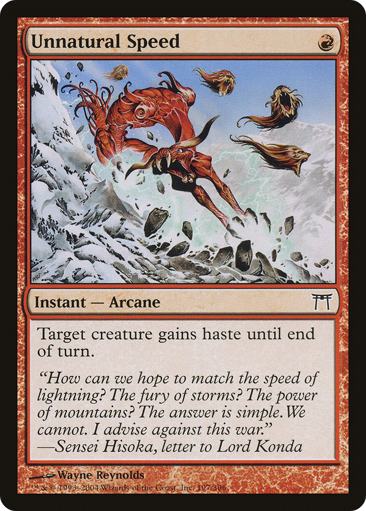 Unnatural Speed [Champions of Kamigawa] Foil