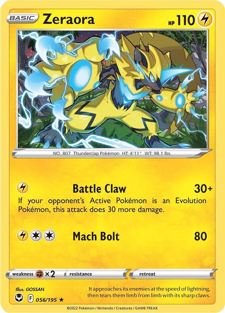 Zeraora (056/195) [Sword & Shield: Silver Tempest] | Silver Goblin