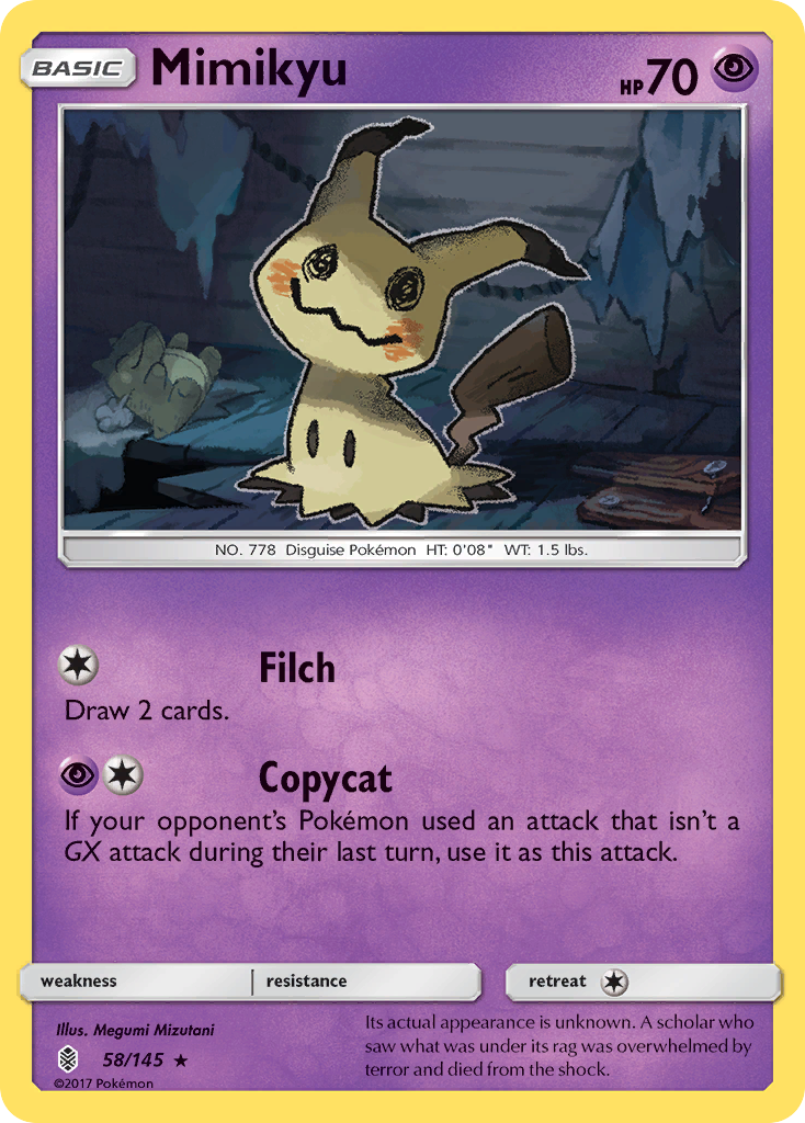 Mimikyu (58/145) [Sun & Moon: Guardians Rising] | Silver Goblin