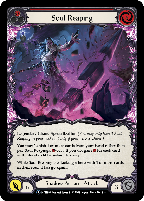 Soul Reaping [U-MON199-RF] (Monarch Unlimited)  Unlimited Rainbow Foil | Silver Goblin