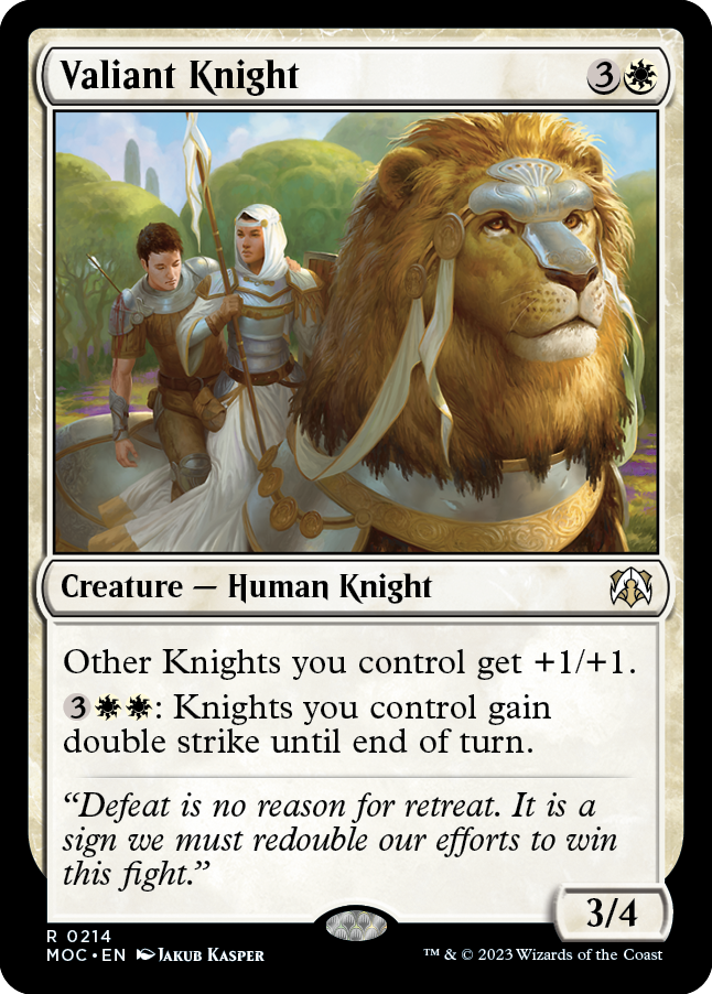 Valiant Knight [March of the Machine Commander] | Silver Goblin