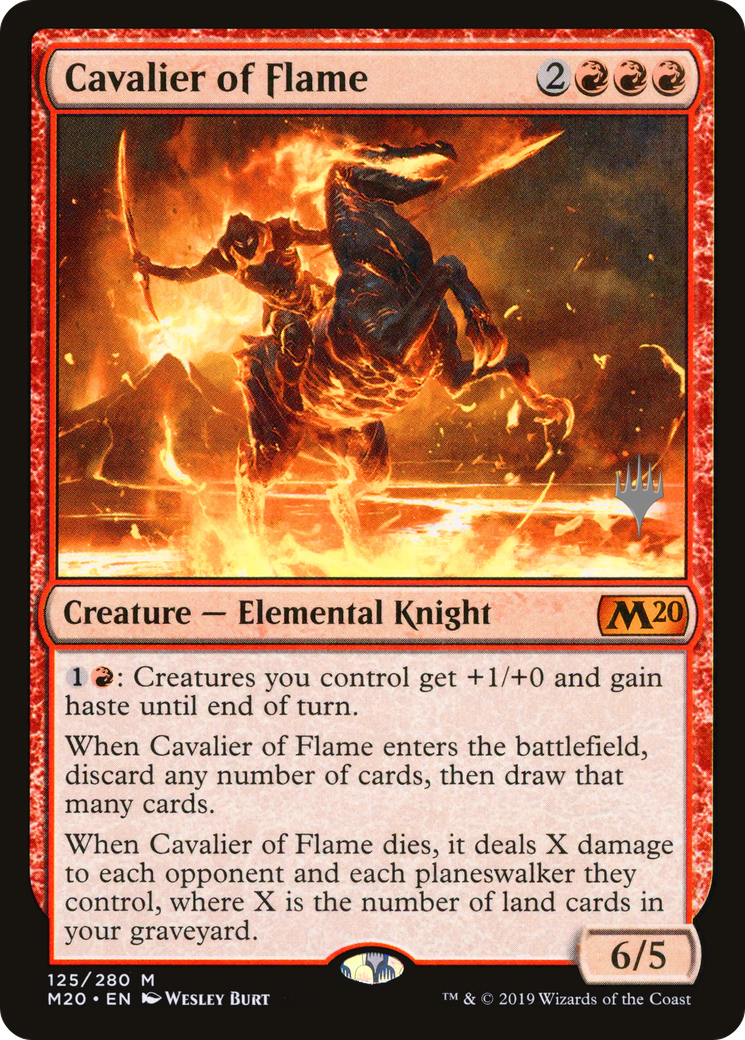 Cavalier of Flame (Promo Pack) [Core Set 2020 Promos] Foil