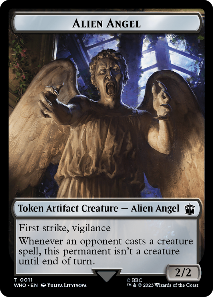 Alien Angel // Dalek Double-Sided Token [Doctor Who Tokens] | Silver Goblin