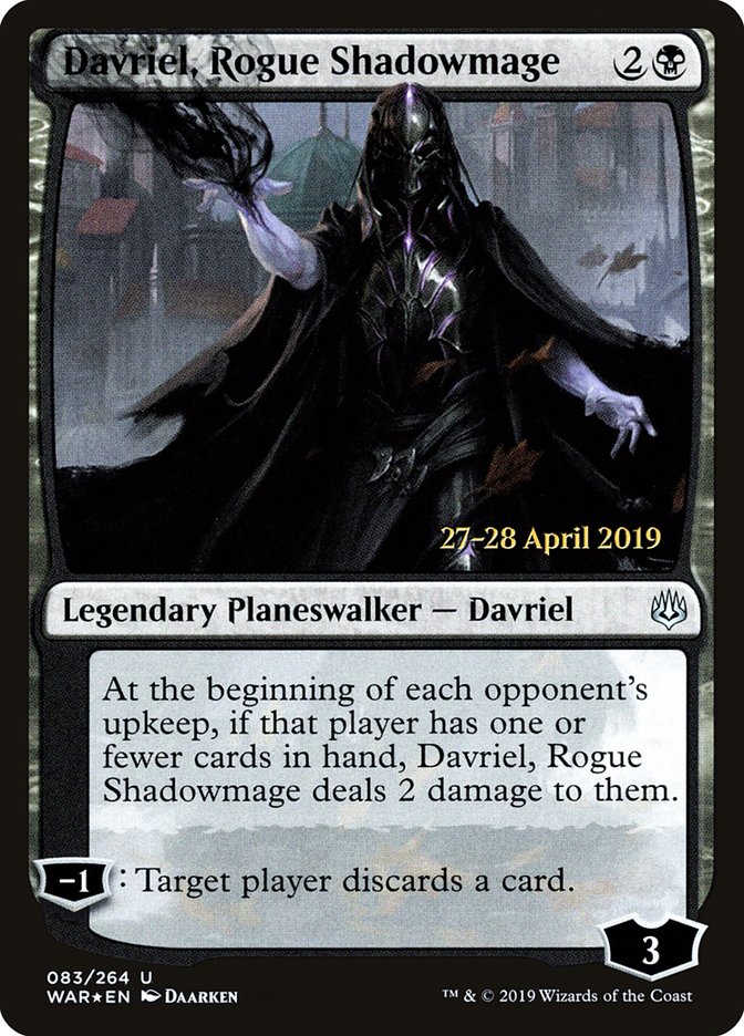 Davriel, Rogue Shadowmage [War of the Spark Prerelease Promos] | Silver Goblin