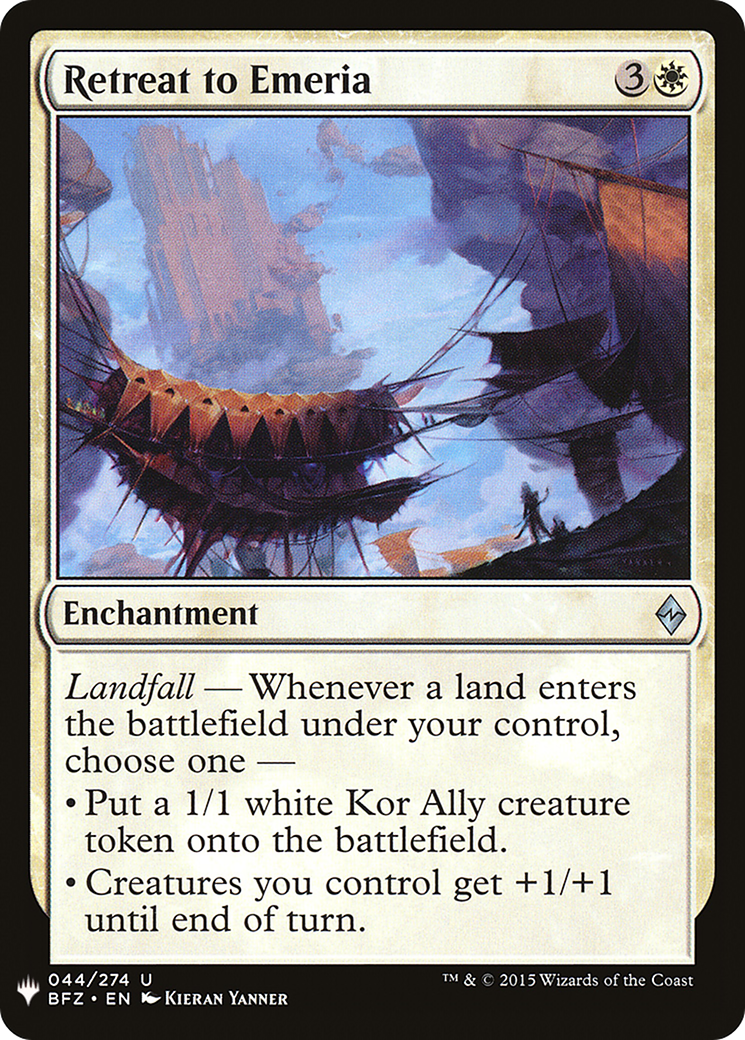 Retreat to Emeria (BFZ-44) - The List