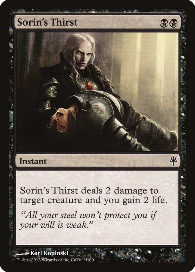 Sorin's Thirst (021) - Duel Decks: Sorin vs. Tibalt