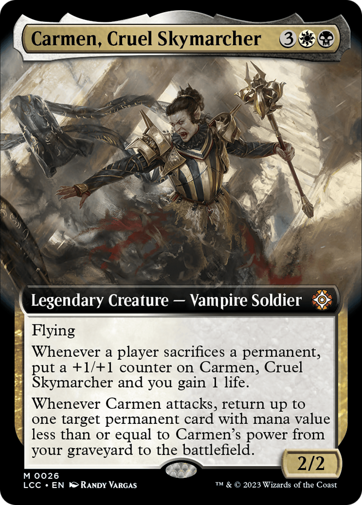 Carmen, Cruel Skymarcher (Extended Art) [The Lost Caverns of Ixalan Commander] Foil