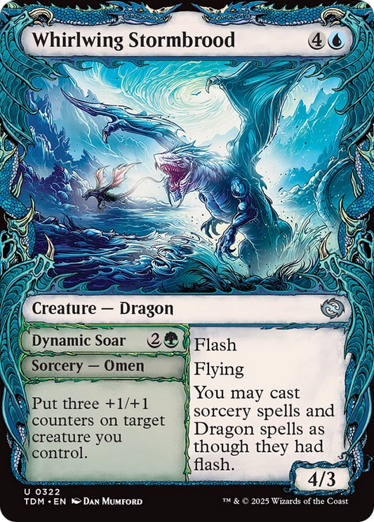 Whirlwing Stormbrood // Dynamic Soar (Showcase) (322) - Tarkir: Dragonstorm