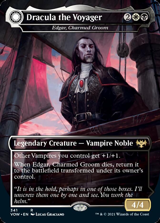 Edgar, Charmed Groom // Edgar Markov's Coffin - Dracula the Voyager // Casket of Native Earth [Innistrad: Crimson Vow] Foil