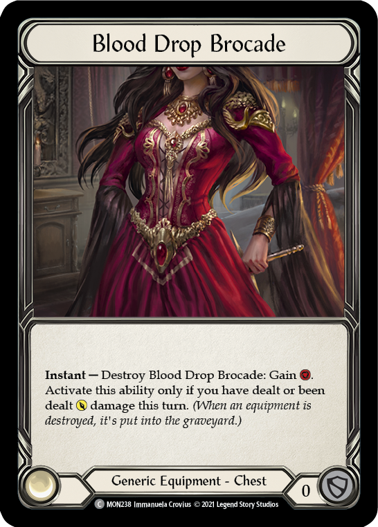 Blood Drop Brocade [MON238-CF] (Monarch)  1st Edition Cold Foil | Silver Goblin