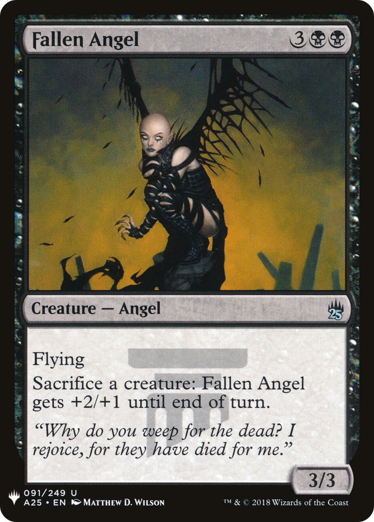 Fallen Angel (A25-91) - The List