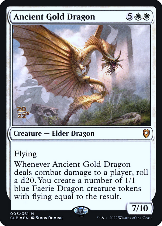 Ancient Gold Dragon (03s) Foil - Battle for Baldur's Gate Promos