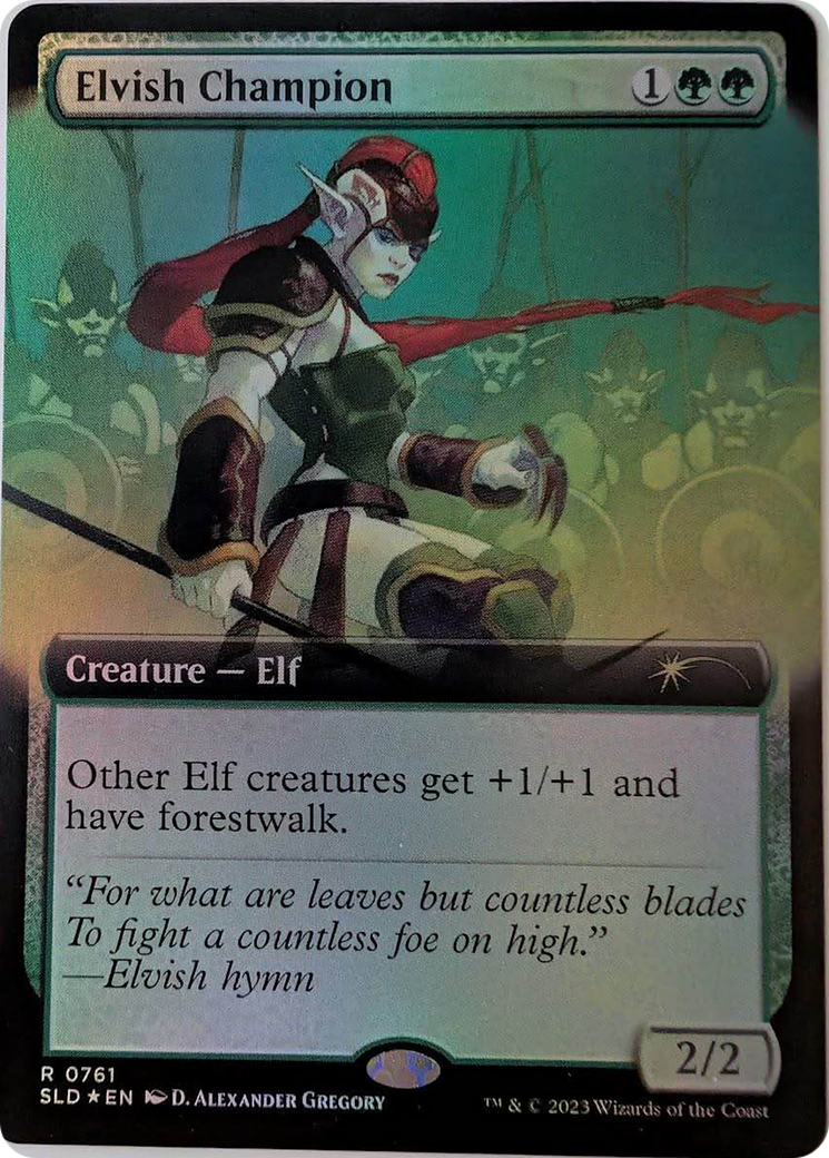 Elvish Champion (Extended Art) (761) Foil - Secret Lair Drop