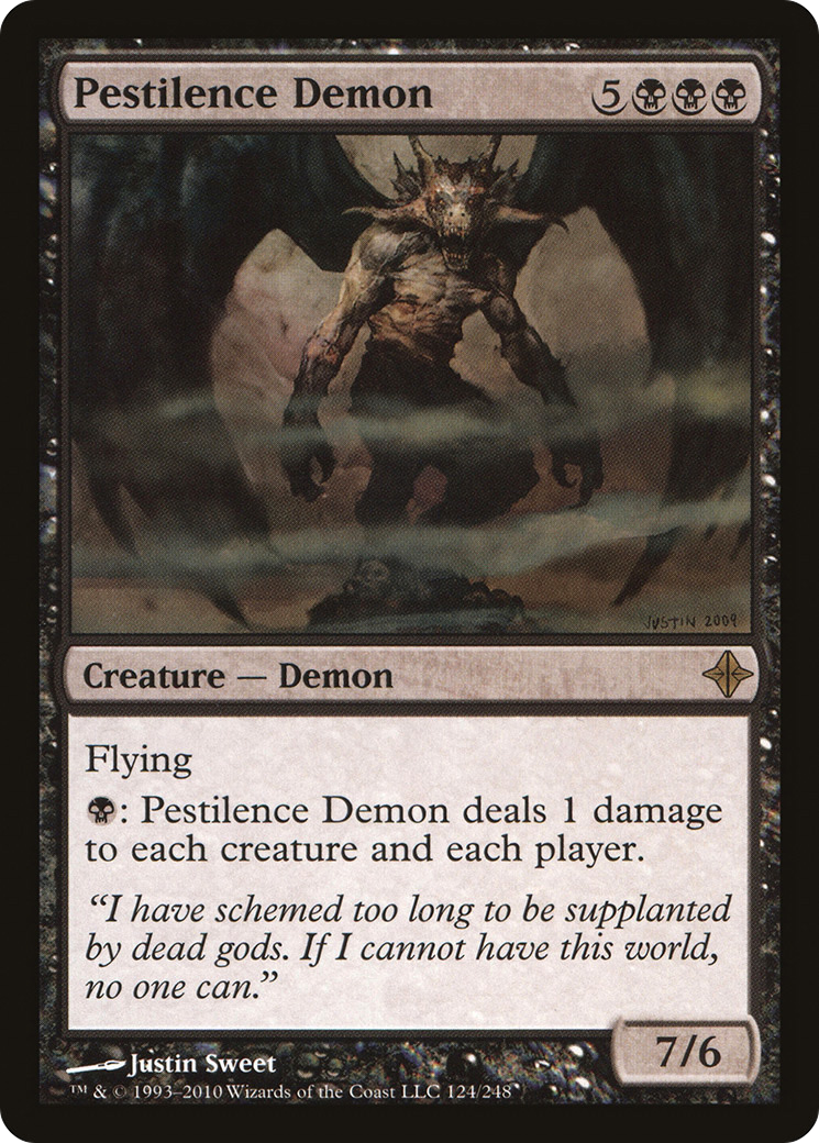 Pestilence Demon (124) Foil - Rise of the Eldrazi