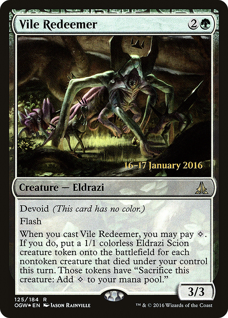 Vile Redeemer [Oath of the Gatewatch Prerelease Promos] | Silver Goblin