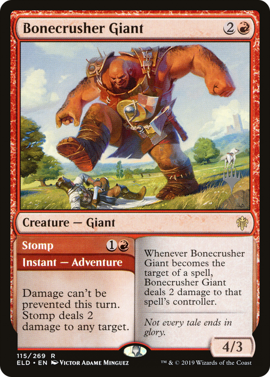 Bonecrusher Giant // Stomp (115p) - Throne of Eldraine Promos