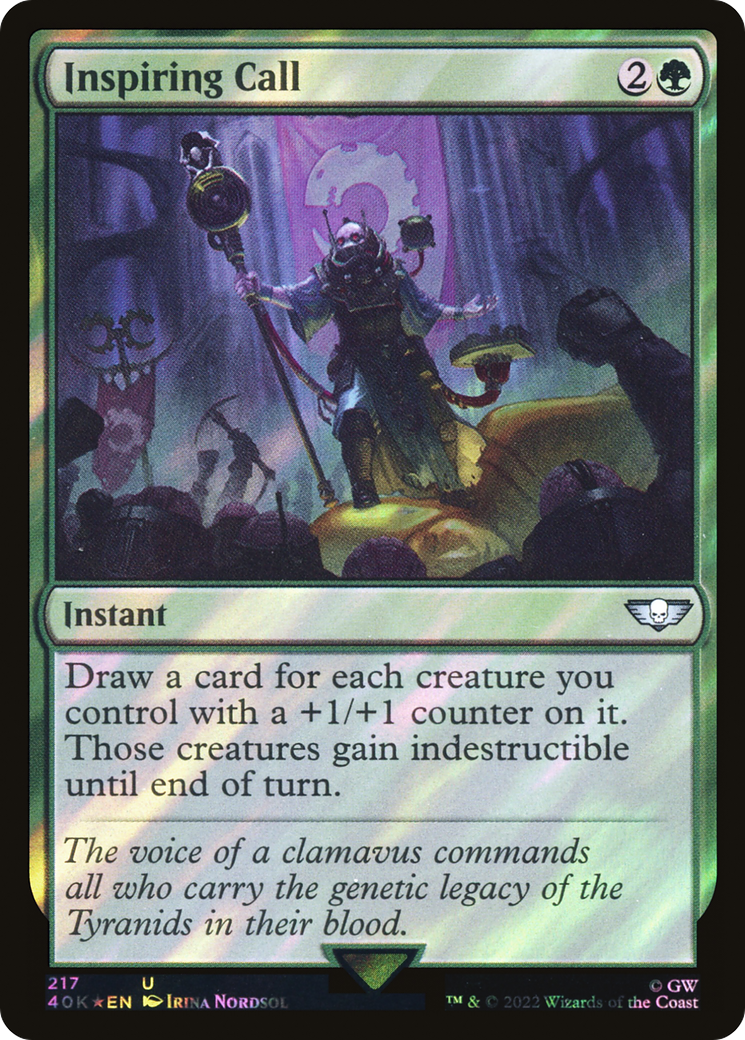 Inspiring Call (217) Surge Foil - Warhammer 40,000 Commander