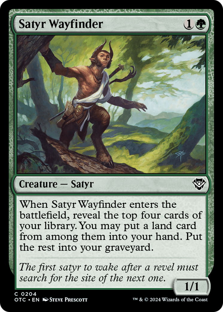 Satyr Wayfinder (204) - Outlaws of Thunder Junction Commander