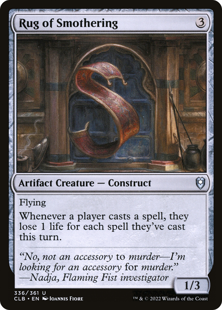 Rug of Smothering (336) Foil - Commander Legends: Battle for Baldur's Gate