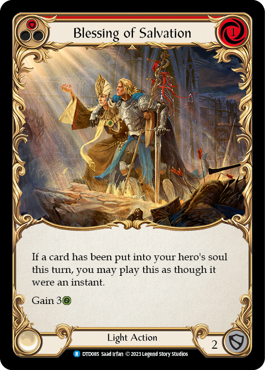 Blessing of Salvation (Red) [DTD085] (Dusk Till Dawn)  Rainbow Foil | Silver Goblin