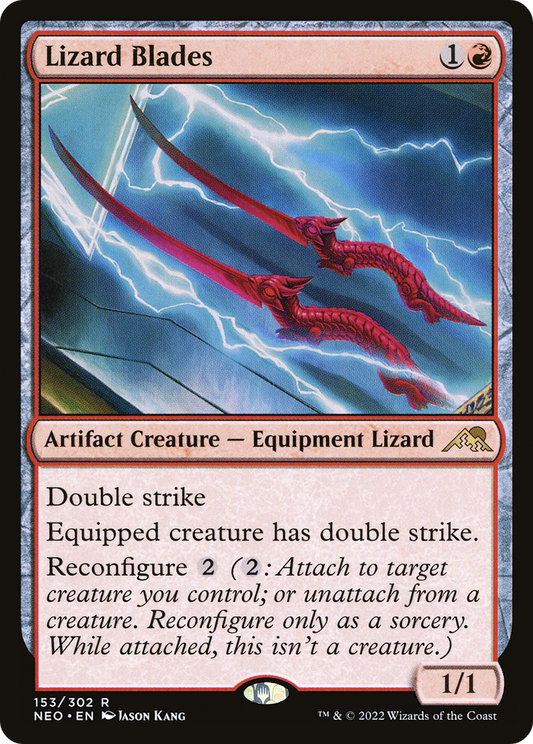Lizard Blades (153) Foil - Kamigawa: Neon Dynasty