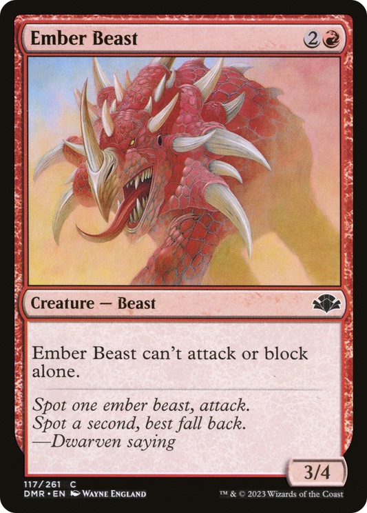 Ember Beast [Dominaria Remastered] Foil